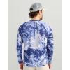 imageHUK Mens Pursuit Pattern Crew Long Sleeve Performance ShirtSkipper Blue