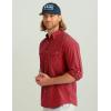 imageHUK Mens Tide Point Long Sleeve Shirt Fishing Button DownScarlet Blaze