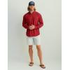 imageHUK Mens Tide Point Long Sleeve Shirt Fishing Button DownScarlet Blaze