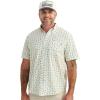 imageHUK Mens Kona Pattern Short Sleeve Fishing Button Down ShirtKc  Egret 20