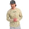 imageHUK Mens Pursuit Lite Crew Lightweight Performance Long Sleeve Shirt with UPF Sun ProtectionSand