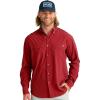 imageHUK Mens Tide Point Long Sleeve Shirt Fishing Button DownScarlet Blaze