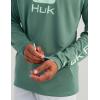imageHUK Mens Icon Crew LongSleeve Performance Fishing ShirtNorth Atlantic