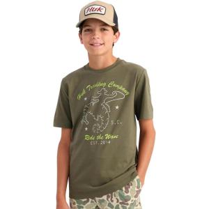 imageHUK Unisex Short Sleeve Performance Tee Kids Fishing TShirtSeahorse  Moss