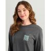 imageHUK Tee Comfortable Performance Fishing Long Sleeve TShirt with Chest Pocket for WomenLove Water  Volcanic Ash