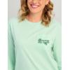 imageHUK Tee Comfortable Performance Fishing Long Sleeve TShirt with Chest Pocket for WomenSunset Rise  Seafoam Mist