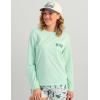 imageHUK Tee Comfortable Performance Fishing Long Sleeve TShirt with Chest Pocket for WomenSunset Rise  Seafoam Mist
