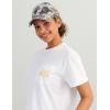 imageHUK Tee Comfortable Performance Fishing Short Sleeve TShirt with Chest Pocket for WomenRising Sun  White