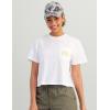 imageHUK Tee Comfortable Performance Fishing Short Sleeve TShirt with Chest Pocket for WomenRising Sun  White
