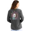 imageHUK Tee Comfortable Performance Fishing Long Sleeve TShirt with Chest Pocket for WomenLove Water  Volcanic Ash