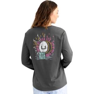 imageHUK Tee Comfortable Performance Fishing Long Sleeve TShirt with Chest Pocket for WomenLove Water  Volcanic Ash