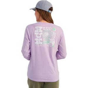 imageHUK Tee Comfortable Performance Fishing Long Sleeve TShirt with Chest Pocket for WomenSunset Rise  Orchid Bloom