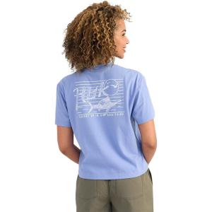 imageHUK Womens Short Sleeve Performance Tee Fishing TShirtCaught Up  Lightning Sky