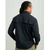 imageHUK Mens Creekbed Solid Long Sleeve Button Fishing ShirtBlack