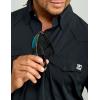 imageHUK Mens Creekbed Solid Long Sleeve Button Fishing ShirtBlack