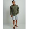 imageHUK Mens Diamond Back Solid Long Sleeve Button Fishing ShirtMoss
