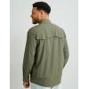 imageHUK Mens Diamond Back Solid Long Sleeve Button Fishing ShirtMoss