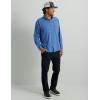 imageHUK Mens Diamond Back Solid Long Sleeve Button Fishing ShirtQuiet Harbor