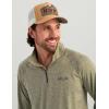 imageHUK Mens Pursuit Lite 14 Zip Lightweight Performance Long Sleeve Pullover with UPF Sun ProtectionHeather Moss