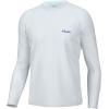 imageHUK Mens Pursuit Pattern Crew Sleeve Performance ShirtMahi Currents  White