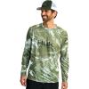 imageHUK Mens Pursuit Pattern Crew Sleeve Performance ShirtMo Stormwater Freshwater