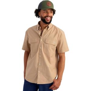 imageHUK Mens Next Level Solid Short Sleeve Fishing Button Down ShirtMarl