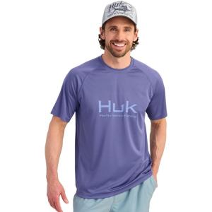 imageHUK Mens Pursuit Short Sleeve Performance Shirt  Sun ProtectionSkipper Blue
