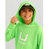 imageHUK Boys Icon Hoodie Fishing Shirt with Sun Protection for KidsSummer Green