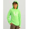 imageHUK Boys Icon Hoodie Fishing Shirt with Sun Protection for KidsSummer Green