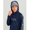 imageHUK Boys Pursuit Long Sleeve Graphic Hoodie Lightweight UPF Sun Protection QuickDrying Fishing ShirtNaval Academy