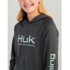 imageHUK Boys Pursuit Long Sleeve Graphic Hoodie Lightweight UPF Sun Protection QuickDrying Fishing ShirtVolcanic Ash