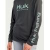 imageHUK Boys Pursuit Long Sleeve Graphic Hoodie Lightweight UPF Sun Protection QuickDrying Fishing ShirtVolcanic Ash