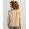 imageHUK Womens Bayside Pullover Crew Midweight Soft Jersey Cropped Sweatshirt with ThumbholesMarl Heather