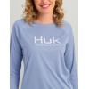 imageHUK Womens Pursuit Long Sleeve Performance Shirt  Sun Protection Lightning Sky