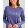 imageHUK Womens Pursuit Long Sleeve Performance Shirt  Sun Protection Skipper Blue