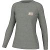 imageHUK Womens Pursuit Pattern Long Sleeve Sun Protecting Fishing ShirtHuk Farm  Heather Moss
