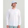 imageHUK Mens Kc Scott Tee Comfortable Performance Fishing Long Sleeve TShirt with Chest PocketArt Series  White 20
