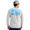 imageHUK Mens Kc Scott Tee Comfortable Performance Fishing Long Sleeve TShirt with Chest PocketArt Series  Harbor Mist