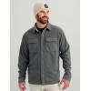 imageHUK Mens Jetty Shacket WaterResistant Insulated Shirt Jacket with Snap Front ClosureVolcanic Ash Heather
