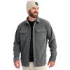 imageHUK Mens Jetty Shacket WaterResistant Insulated Shirt Jacket with Snap Front ClosureVolcanic Ash Heather