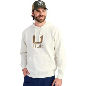 imageHUK Cotton Fleece Hoodie Soft Warm Comfortable Hooded Sweatshirt Pullover for MenEgret