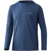 imageHUK UnisexChild Icon X Hoodie  Kids LongSleeve Shirt with Sun ProtectionTitanium Blue