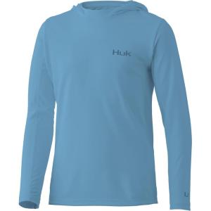 imageHUK UnisexChild Icon X Hoodie  Kids LongSleeve Shirt with Sun ProtectionBaltic Sea