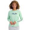 imageHUK Womens Pursuit Long Sleeve Performance Shirt  Sun Protection Seafoam Mist