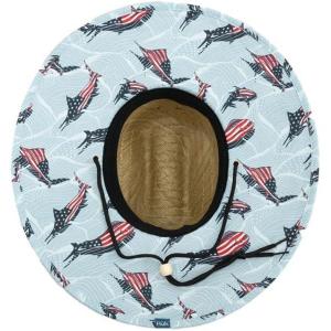 imageHUK Unisex Kids Straw Wide Brim Fishing ampamp Beach HatKc Fish  Flag  Windsurfer