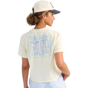 image:imageHUK Womens Pocket Tee Comfortable Performance Fishing Short Sleeve TShirt with Chest Pocket for WomenTight Lines  Egret