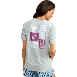 image:imageHUK Womens Short Sleeve Performance Tee Fishing TShirt for WomenBlock Beach  Harbor Mist