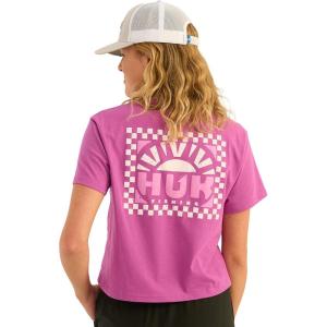 image:imageHUK Womens Short Sleeve Performance Tee Fishing TShirt for WomenRising Sun  Orchid
