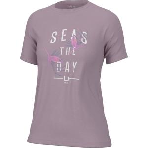 image:imageHUK Womens Short Sleeve Performance Tee Fishing TShirt for WomenSeas the Day  Winsome Orchid