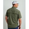 image:imageHUK Mens Diamond Back Solid Short Sleeve Button Down Shirt Fishing Shirt for MenMoss